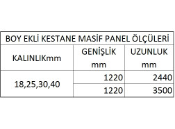 Boy Ekli Antik Kestane Masif Panel Boy Ekli Antik Kestane Masif Panel